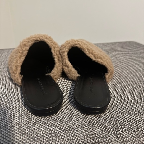 Jenni Kayne Tan Fuzzy Shearling Mules | Very Good Condition - Picture 6 of 11